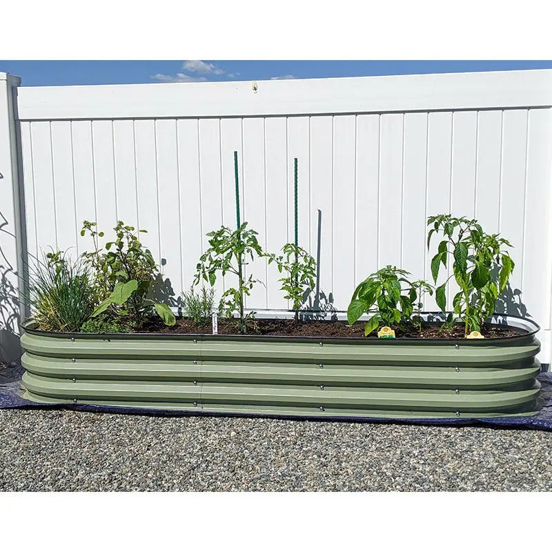 Vegega 11'' Tall 6.5x2 Galvanized Raised Flower Bed (6 in 1) v2.0