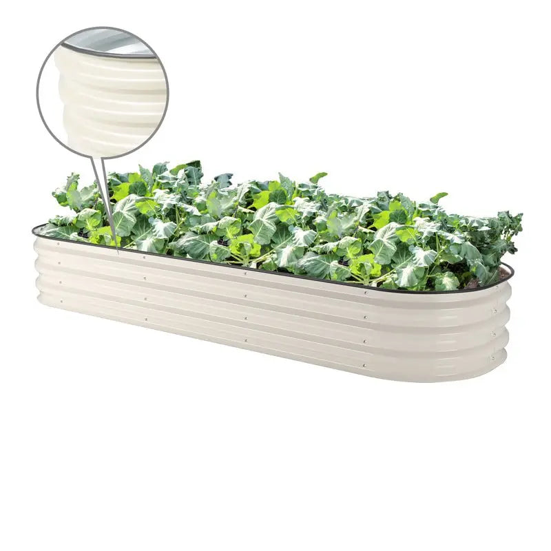 Vegega 11'' Tall 6.5x2 Galvanized Raised Flower Bed (6 in 1) v2.0