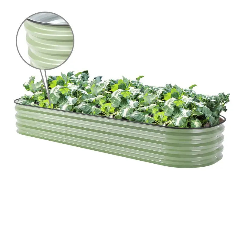 Vegega 11'' Tall 6.5x2 Galvanized Raised Flower Bed (6 in 1) v2.0