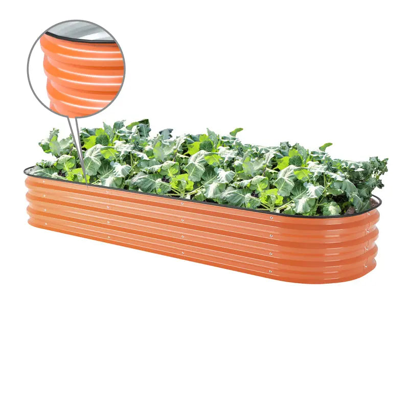 Vegega 11'' Tall 6.5x2 Galvanized Raised Flower Bed (6 in 1) v2.0