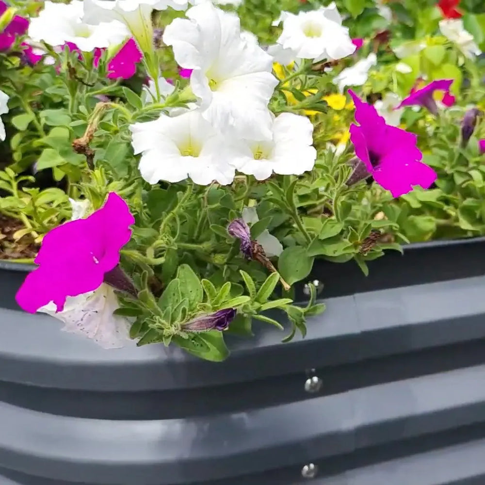 Vegega 11'' Tall 8x2 Corrugated Metal Flower Bed (9 in 1) v2.0
