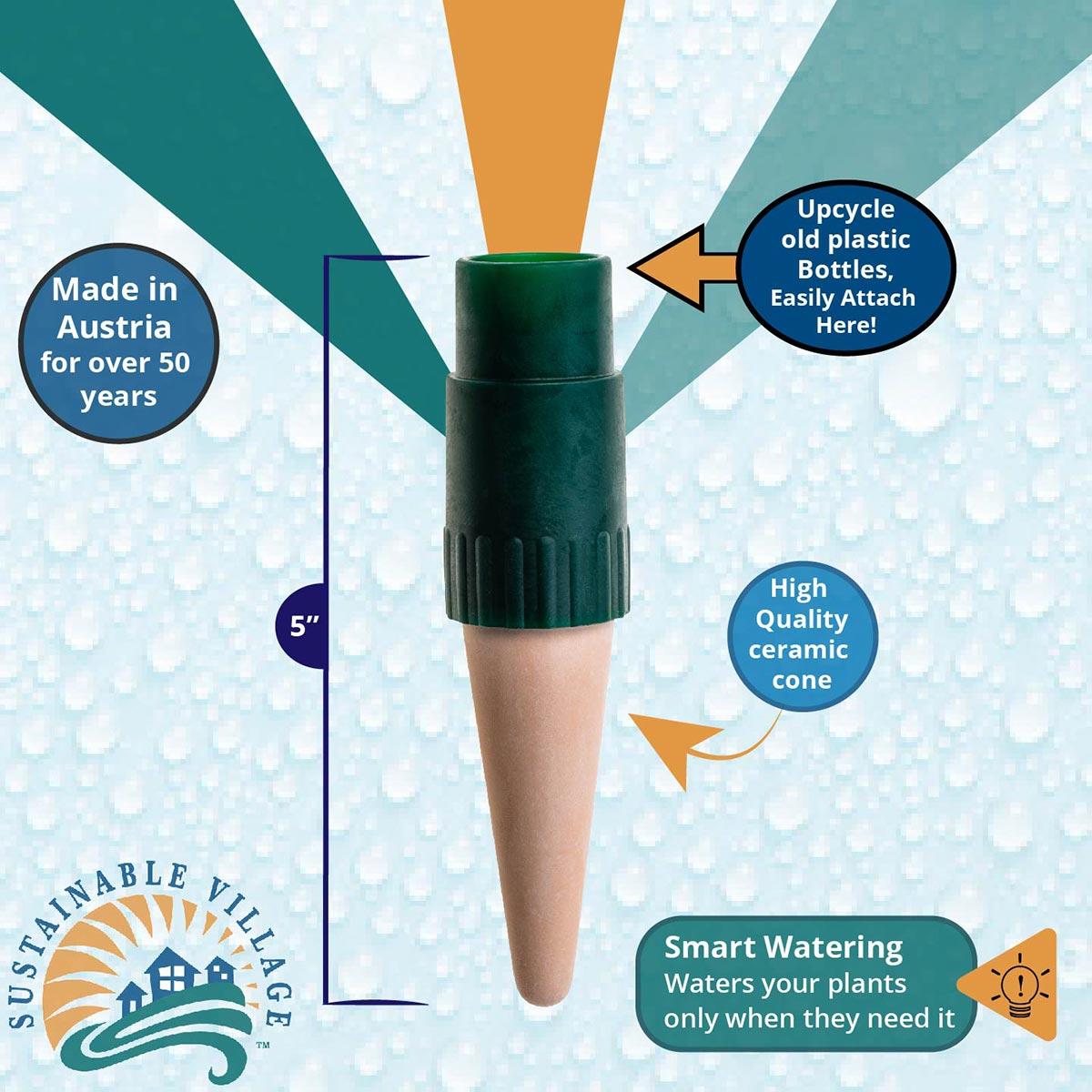 Blumat Easy + Bottle Adapter – Automatic Plant Watering Stake