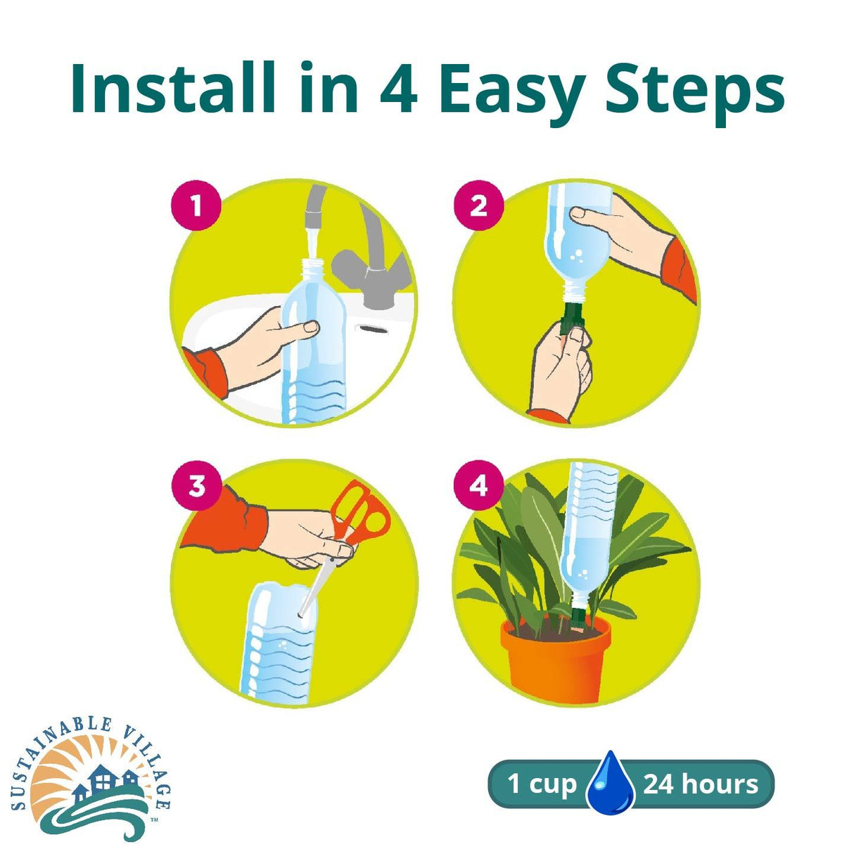 Blumat Easy + Bottle Adapter – Automatic Plant Watering Stake