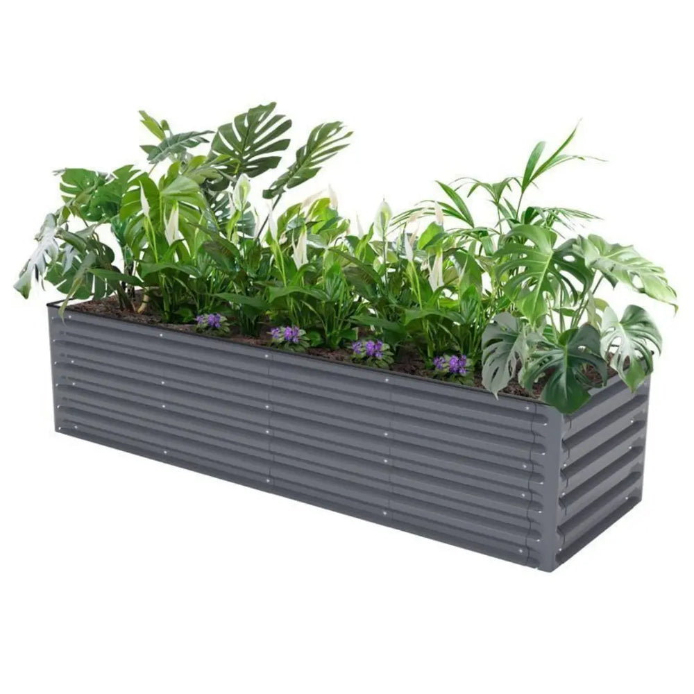 Vegega 17" Tall 6.5x2 Rectangle Aluminum Raised Garden Bed (6 in 1) v2.0