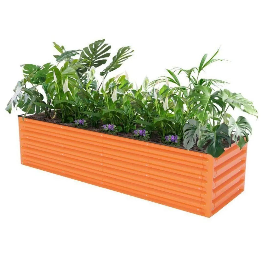 Vegega 17" Tall 6.5x2 Rectangle Aluminum Raised Garden Bed (6 in 1) v2.0