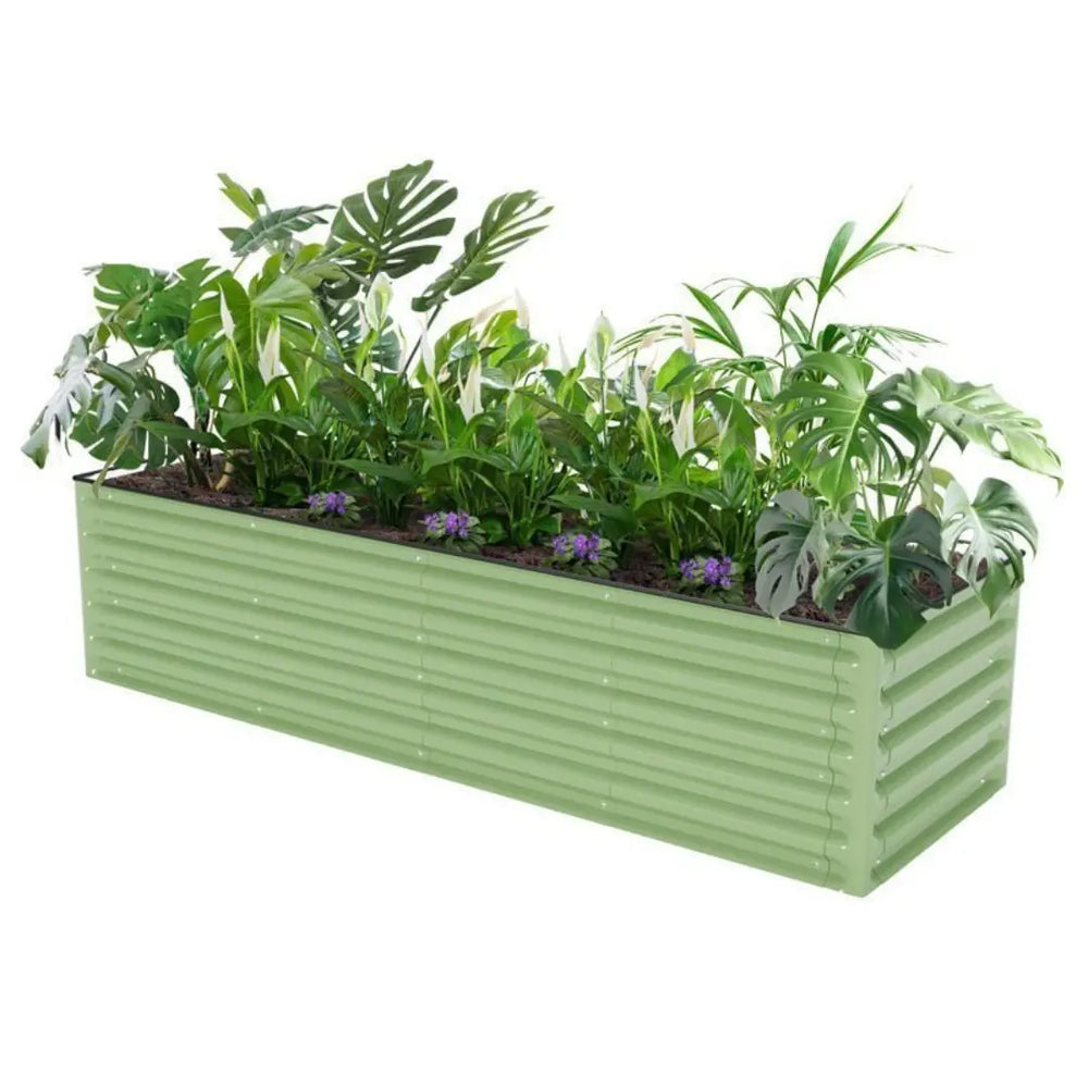 Vegega 17" Tall 6.5x2 Rectangle Aluminum Raised Garden Bed (6 in 1) v2.0