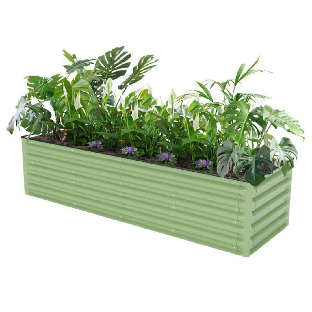 Vegega 17" Tall 6.5x2 Rectangle Aluminum Raised Garden Bed (6 in 1) v2.0