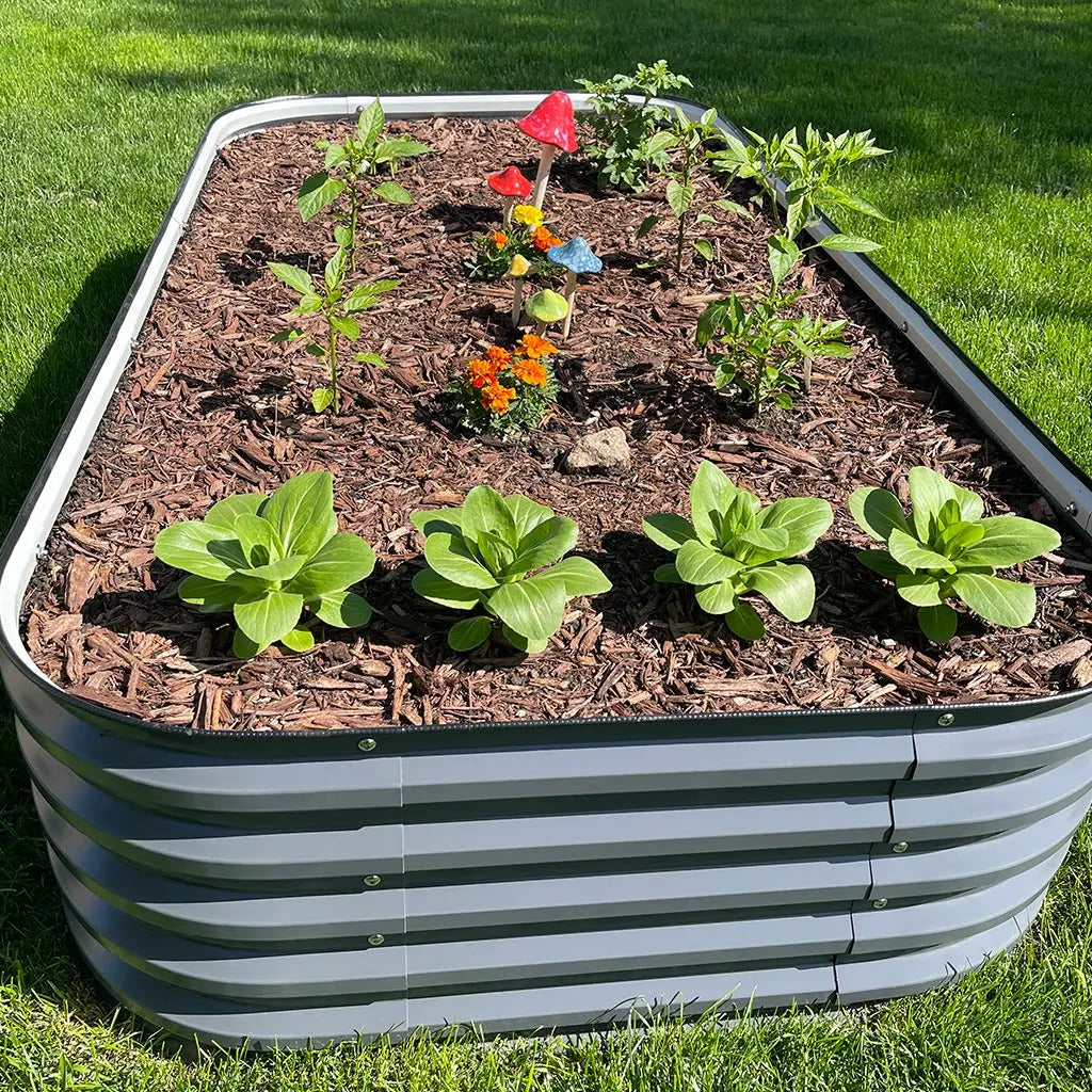 Vegega 17'' Tall 8x2 Metal Raised Garden Beds (9 in 1) v2.0