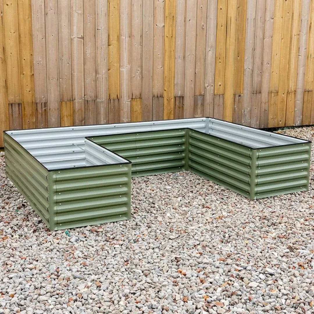 Vegega 17'' Tall Rectangle Raised Garden Bed U Shaped Large v2.0