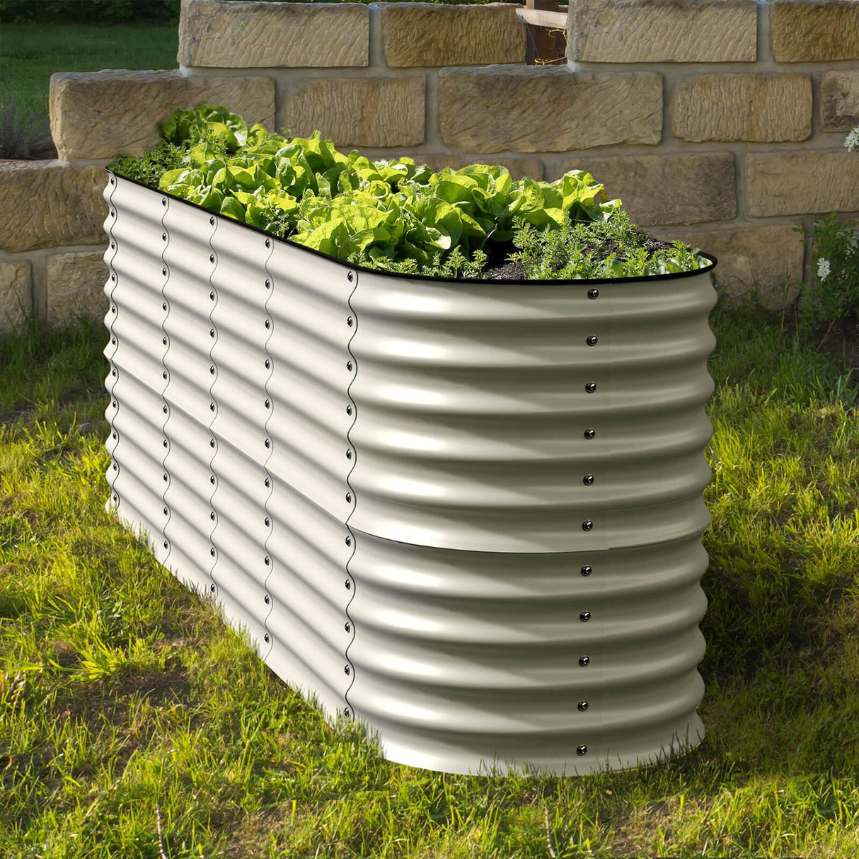 Olle Gardens 32" Tall 12-in-1 Raised Garden Bed – Durable Modular Planter