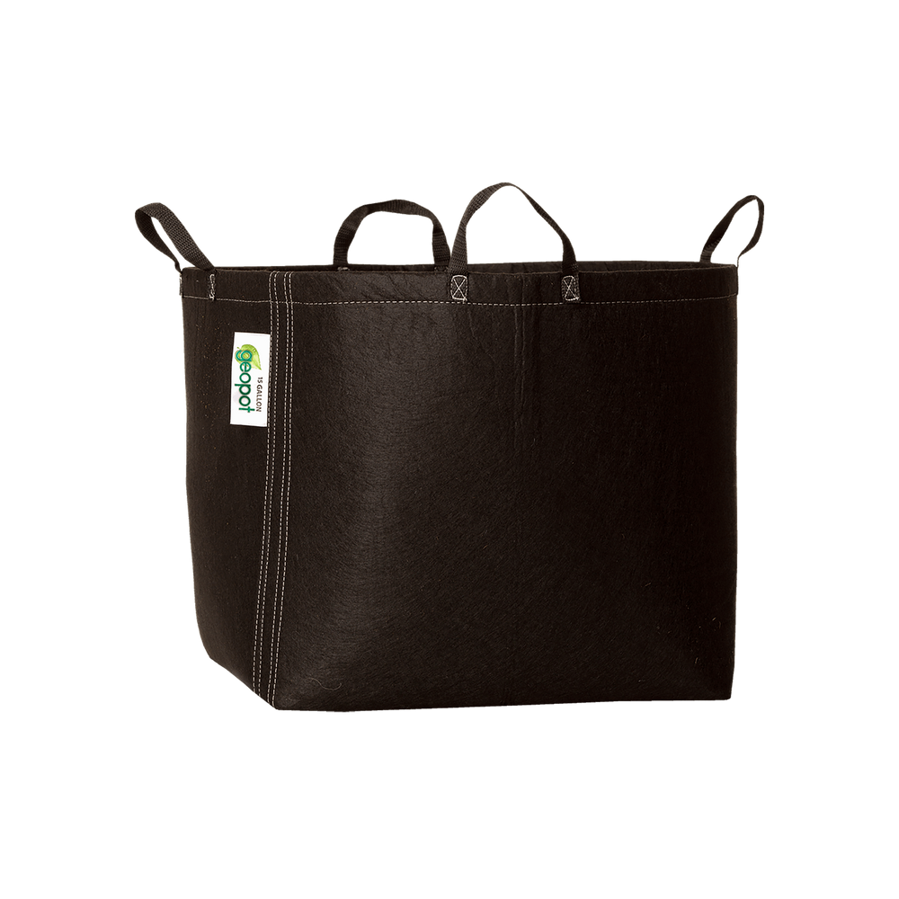 GeoPot Fabric Grow Bags with Handles - Black