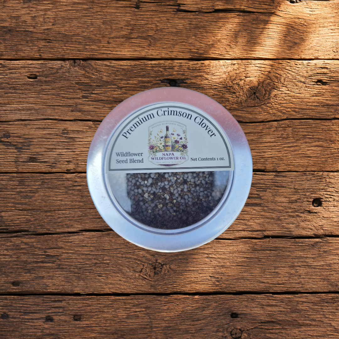 Napa Valley Wildflower Co Crimson Clover Cover Crop Seed – 1 oz