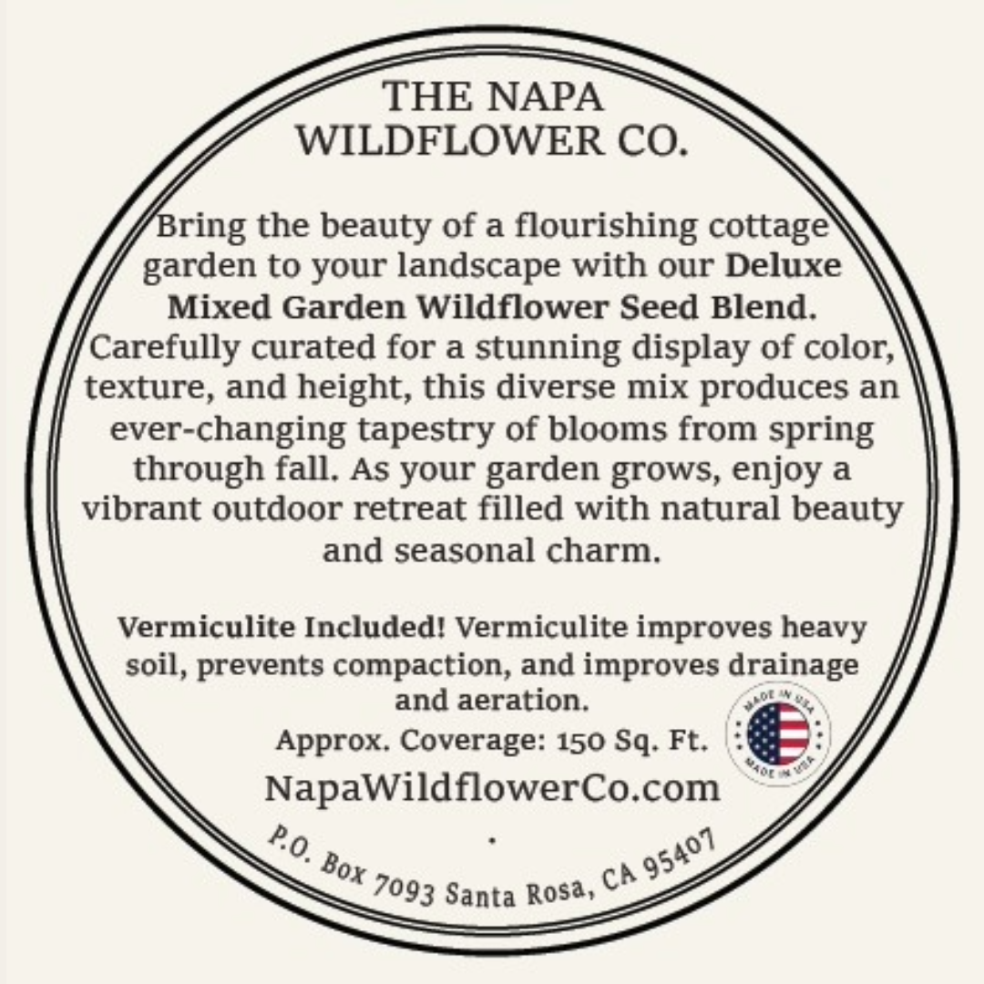 Napa Valley Wildflower Co Deluxe Wildflower Seed Mix – 1 oz
