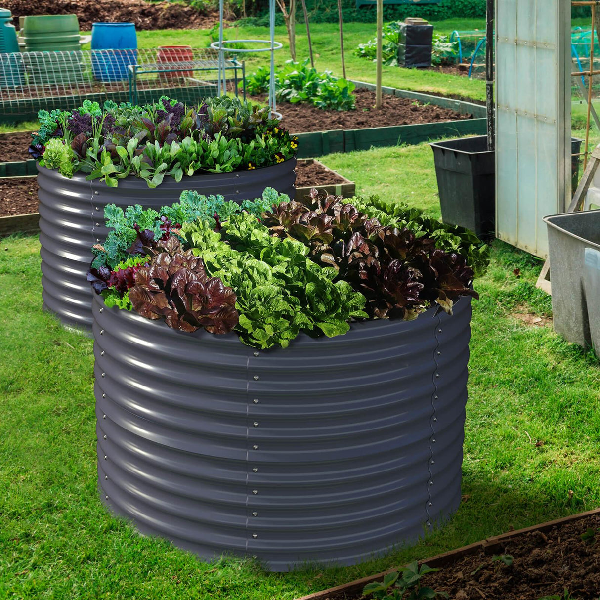 Olle Gardens 32" Tall x 42" Round Raised Garden Bed