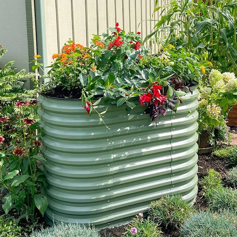 Vegega 32'' Tall 3.5x2 Galvanized Steel Raised Garden Bed (2 in 1) v2.0