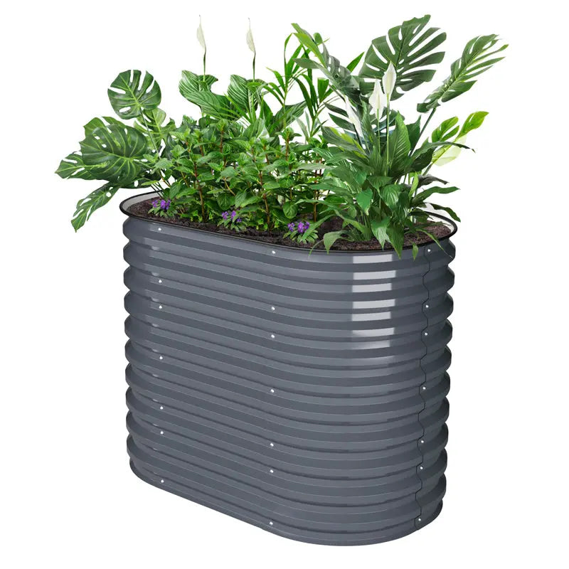 Vegega 32'' Tall 3.5x2 Galvanized Steel Raised Garden Bed (2 in 1) v2.0