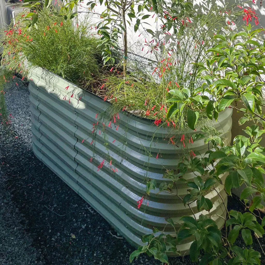 Vegega 32'' Tall 5x2 Galvanized Flower Bed (4 in 1) v2.0