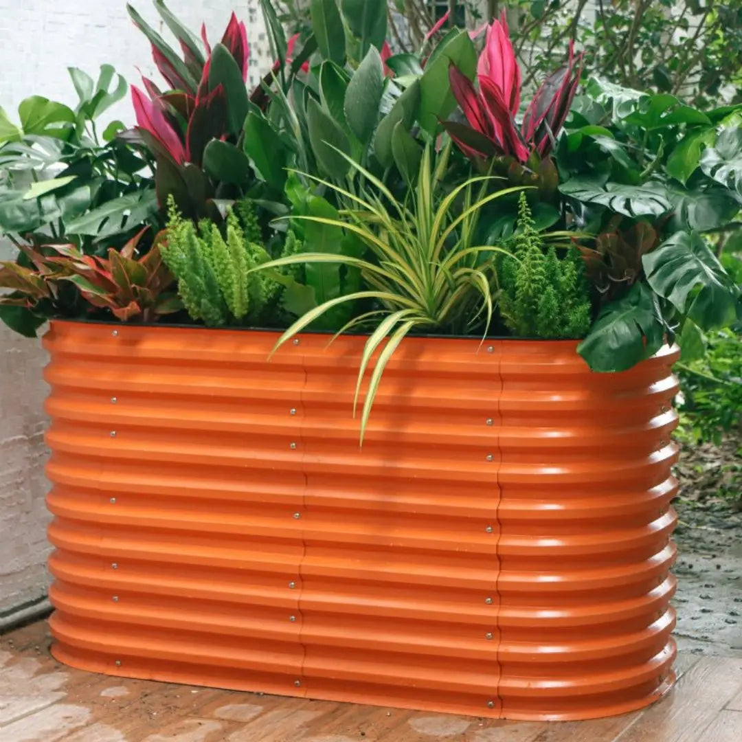 Vegega 32'' Tall 5x2 Galvanized Flower Bed (4 in 1) v2.0