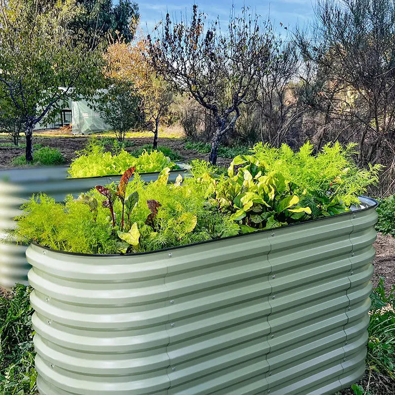 Vegega 32'' Tall 5x2 Galvanized Flower Bed (4 in 1) v2.0