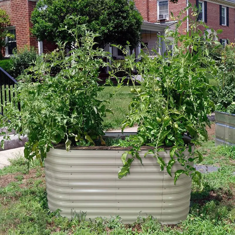 Vegega 32'' Tall 5x2 Galvanized Flower Bed (4 in 1) v2.0