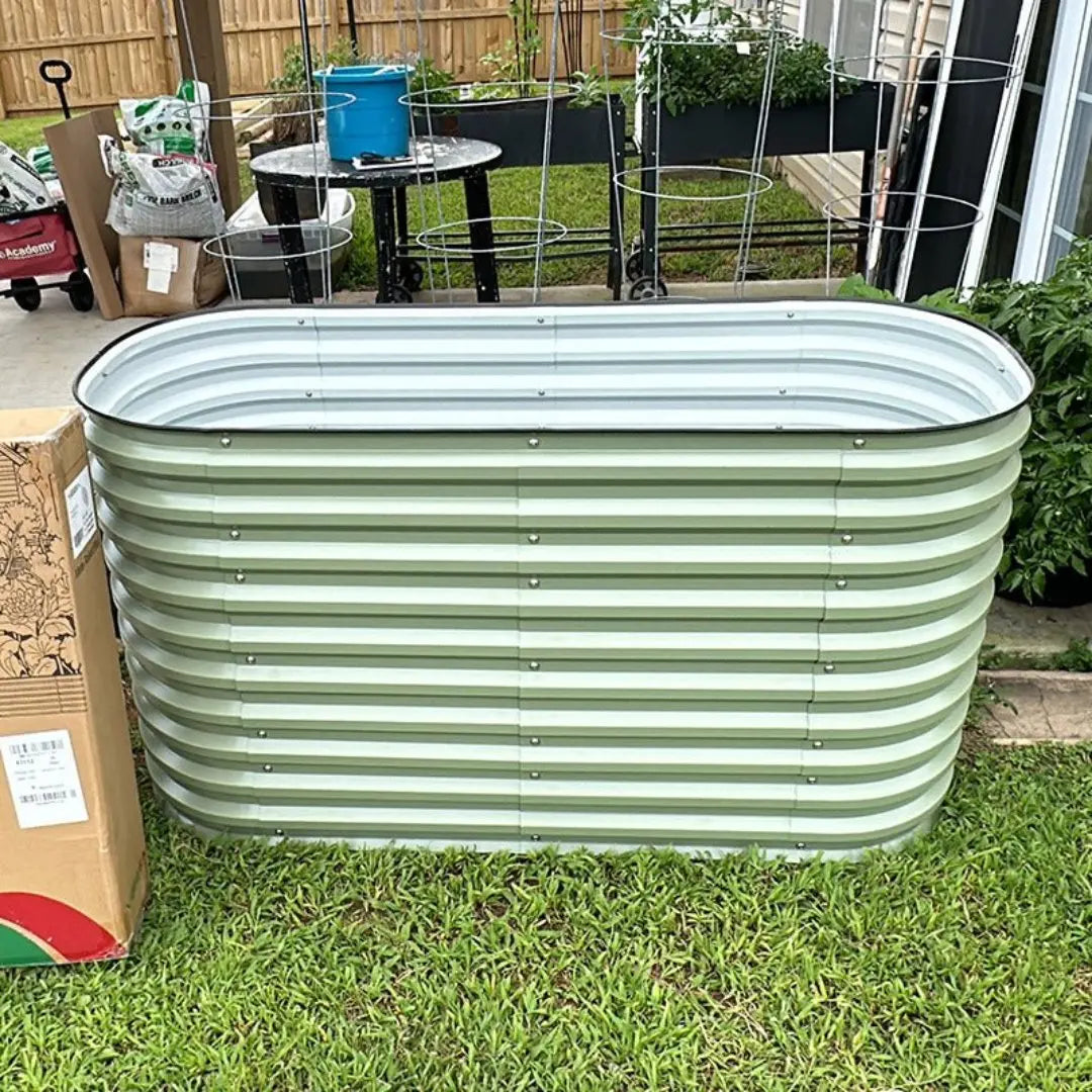 Vegega 32'' Tall 5x2 Galvanized Flower Bed (4 in 1) v2.0