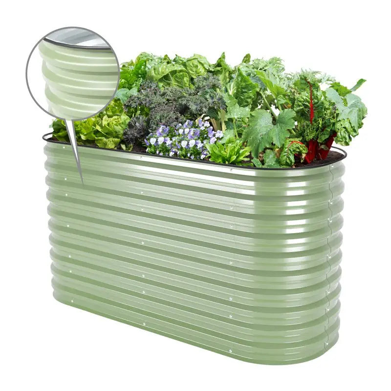 Vegega 32'' Tall 5x2 Galvanized Flower Bed (4 in 1) v2.0