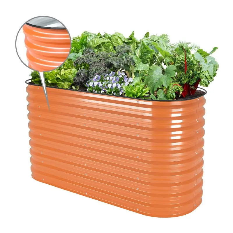 Vegega 32'' Tall 5x2 Galvanized Flower Bed (4 in 1) v2.0