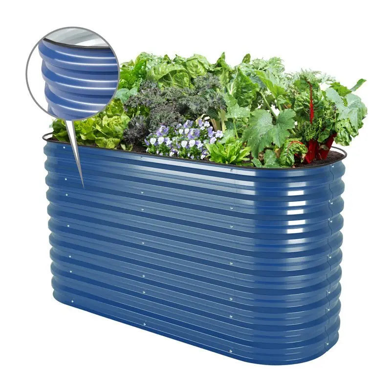 Vegega 32'' Tall 5x2 Galvanized Flower Bed (4 in 1) v2.0