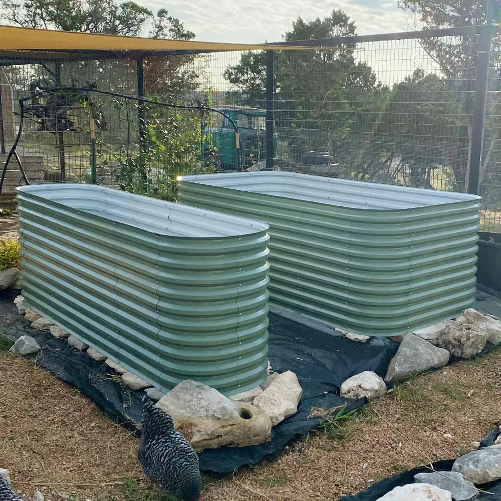 Vegega 32'' Tall 8x4 Galvanized Steel Raised Bed (10 in 1) v2.0