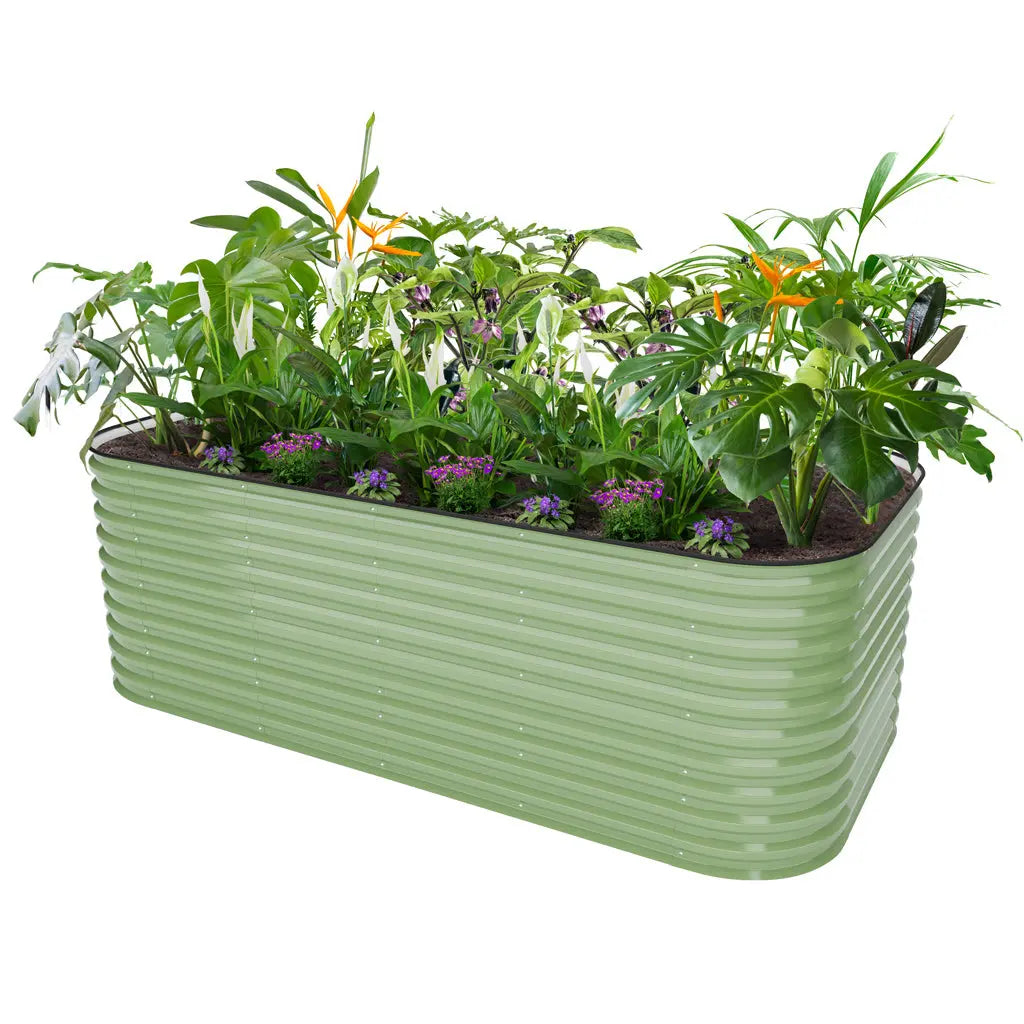 Vegega 32'' Tall 8x4 Galvanized Steel Raised Bed (10 in 1) v2.0