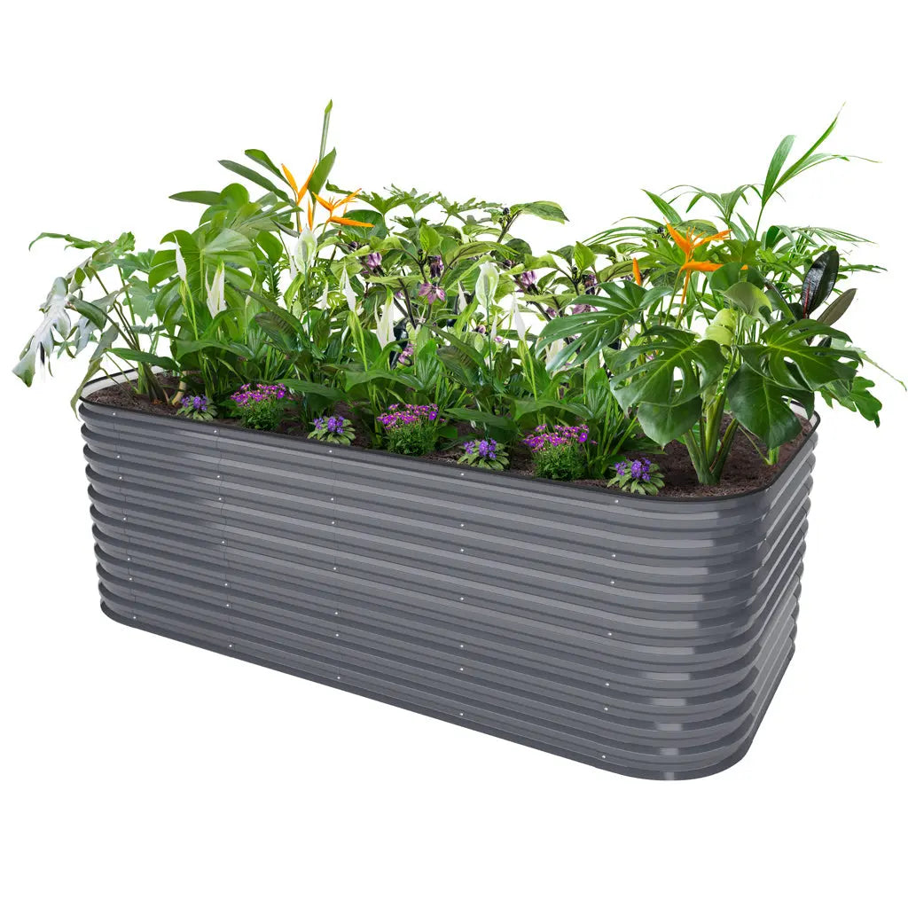Vegega 32'' Tall 8x4 Galvanized Steel Raised Bed (10 in 1) v2.0