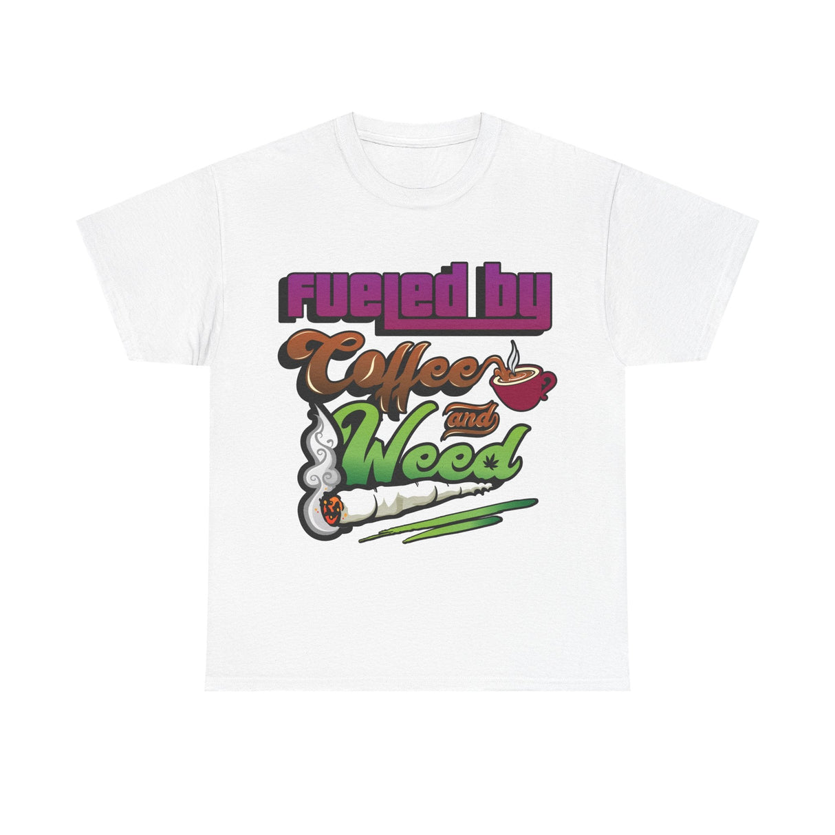 Fueled by Coffee and Weed Unisex Heavy Cotton Tee