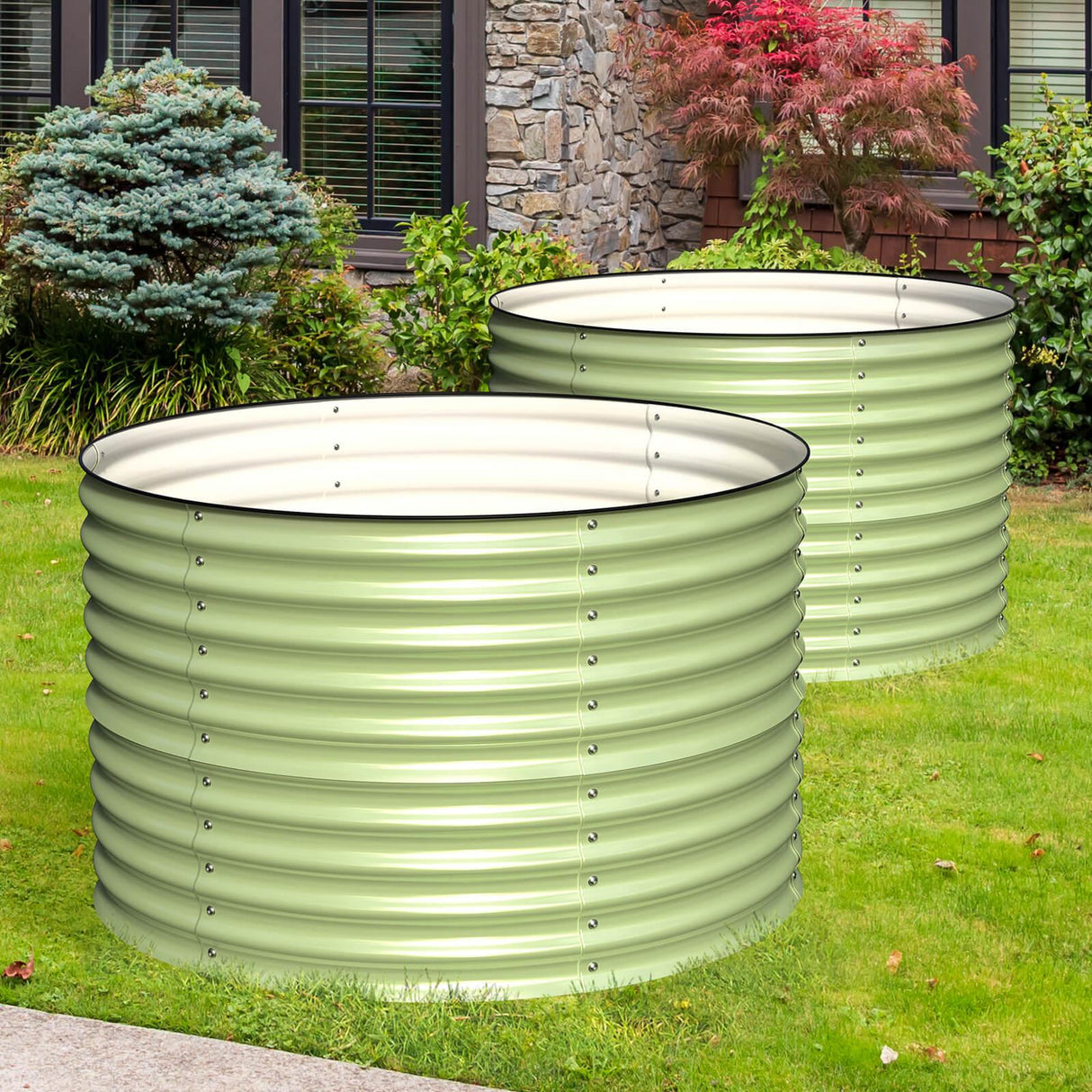 Olle Gardens 32" Tall x 42" Round Raised Garden Bed