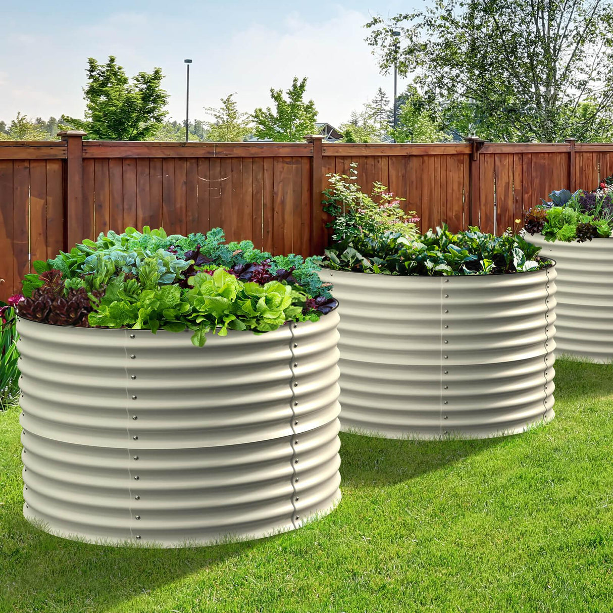 Olle Gardens 32" Tall x 42" Round Raised Garden Bed