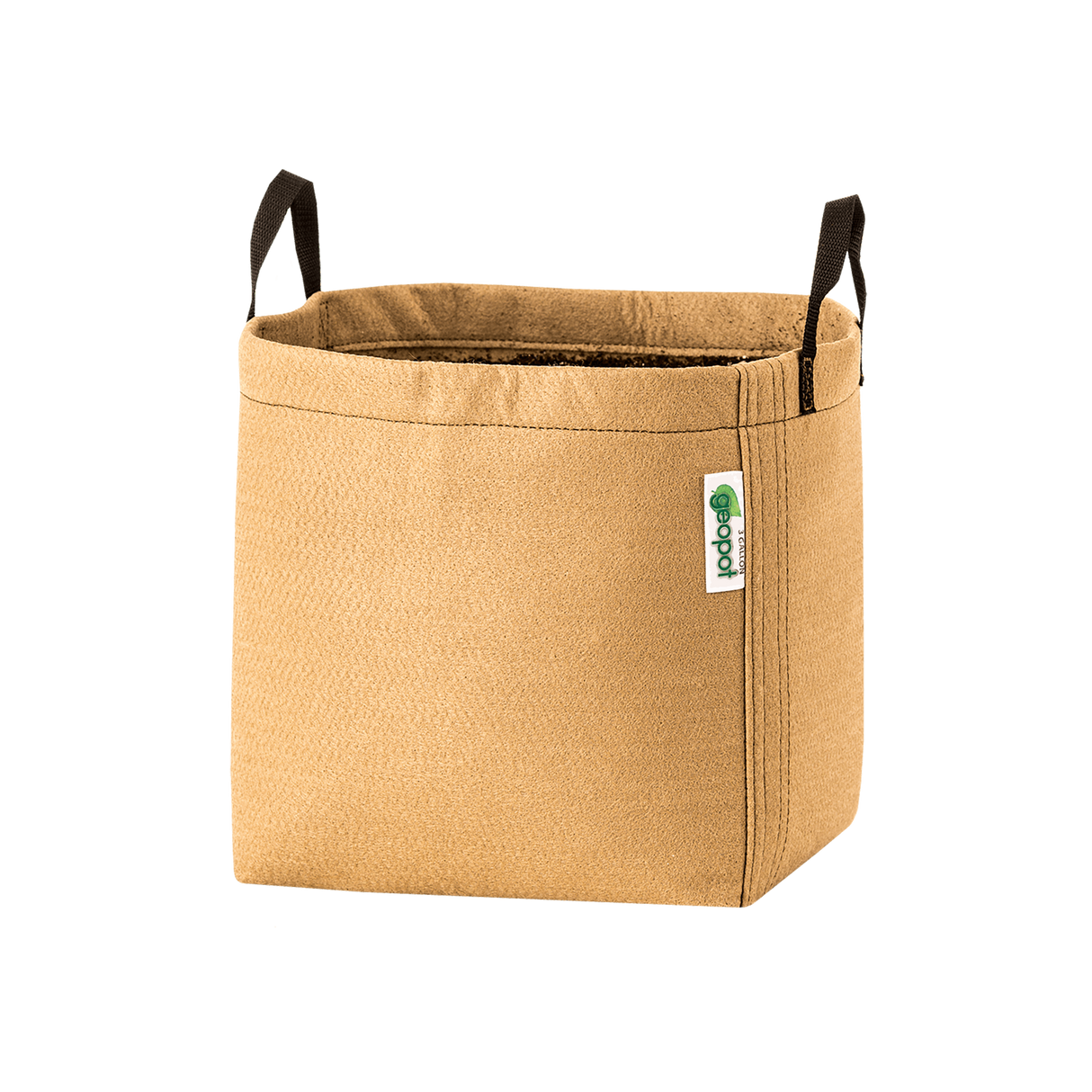 GeoPot Fabric Grow Bags With Handles - Tan