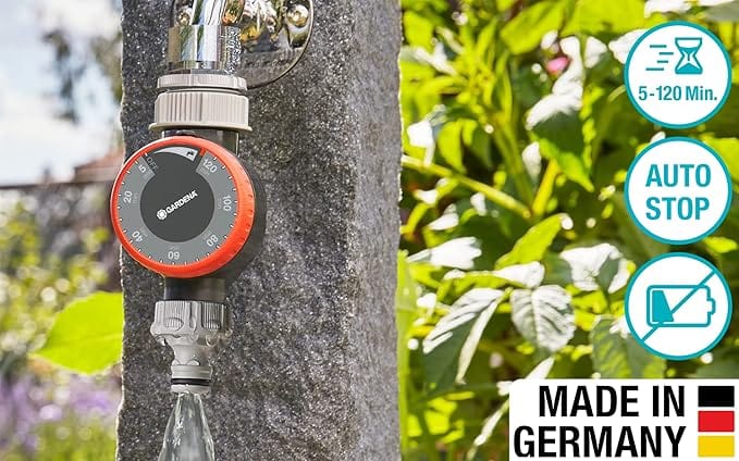 Gardena Mechanical Water Timer with Flow Control – Automatic Hose Faucet Timer