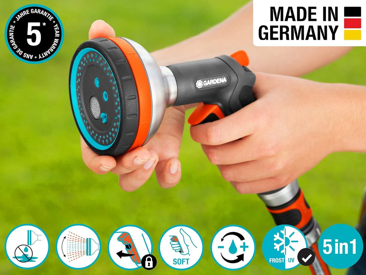 Gardena Premium Multi Sprayer – 5 Spray Patterns with Metal Base
