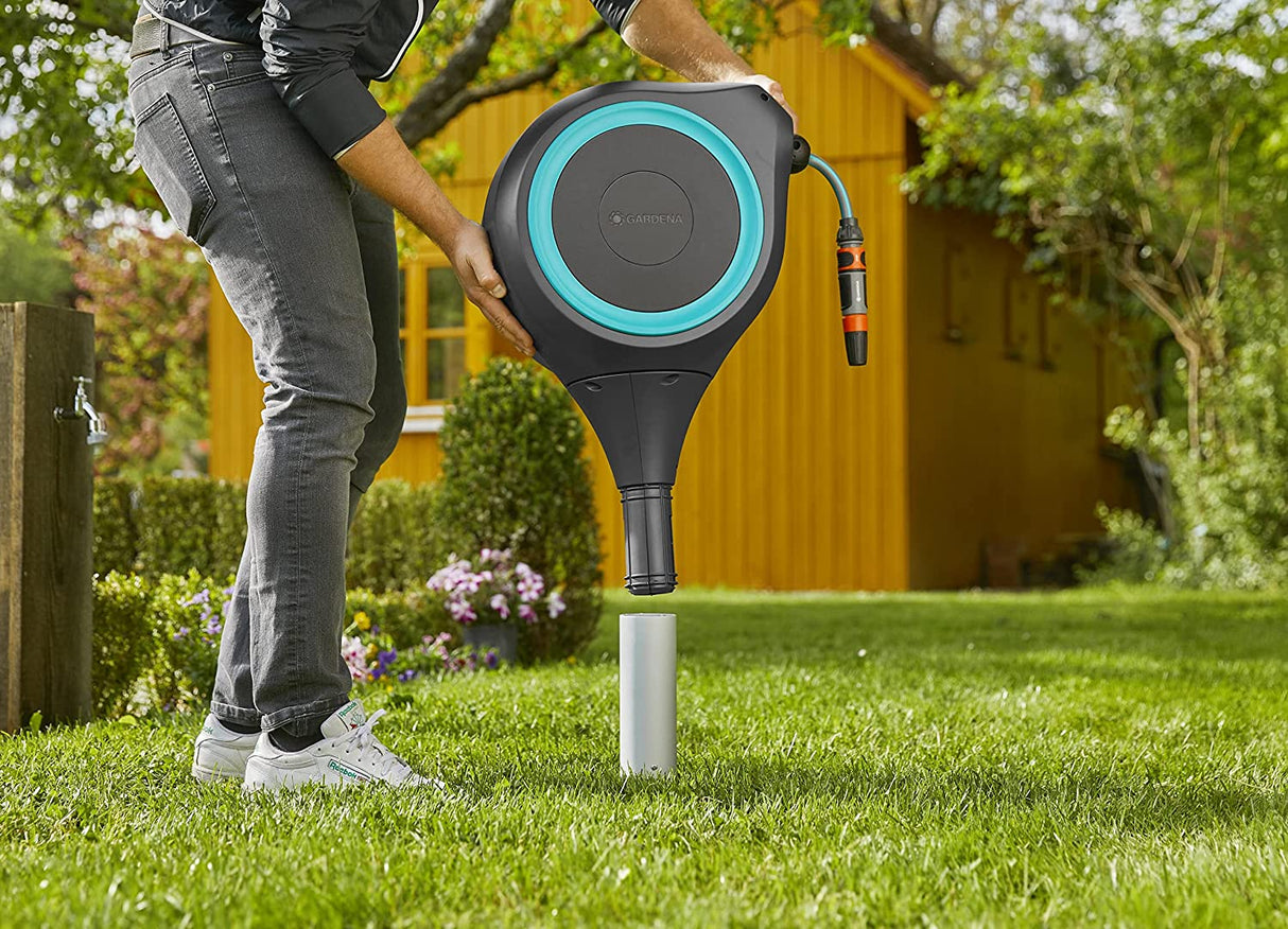 Gardena 50 ft. Hose Reel on Metal Spike – Frost-Protected Garden Hose Reel