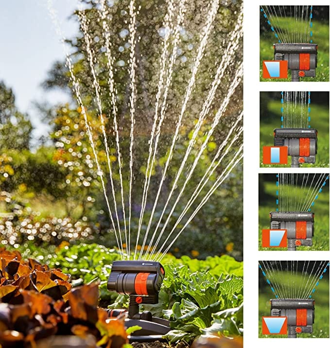 Gardena ZoomMaxx Oscillating Sprinkler with Timer – 2,300 Sq. Ft. Coverage