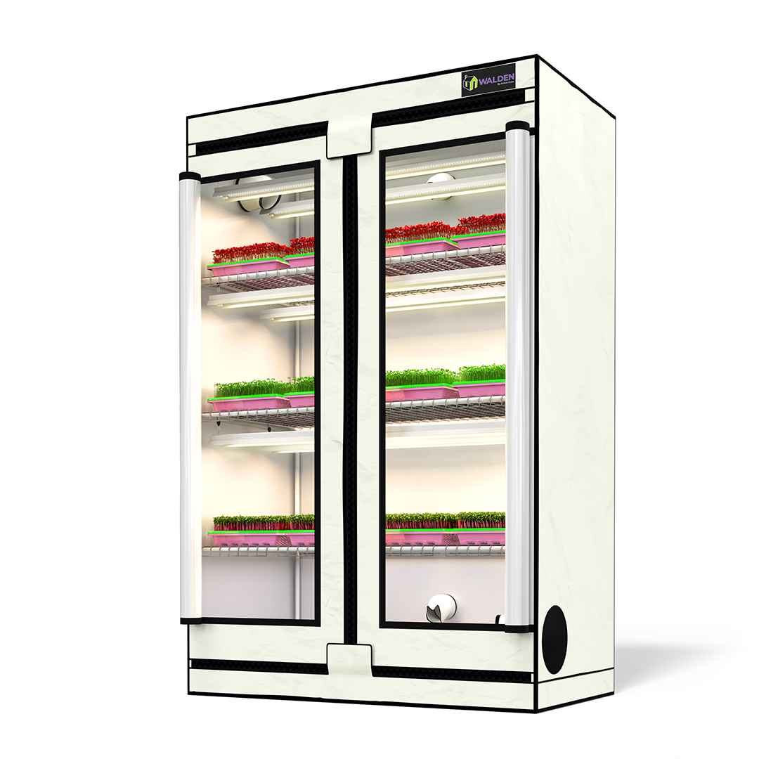 Microgreens & Herbs 3-Tier Walden White LED Grow Tent Kit