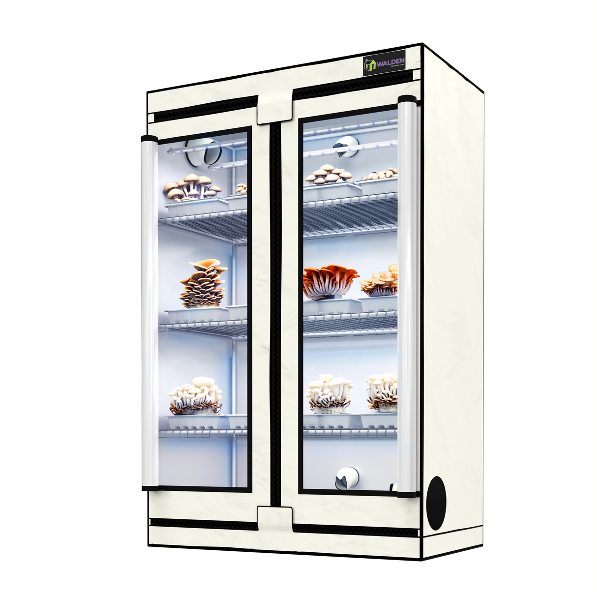 Mushroom Fruiting & Incubation 3-Tier Walden White LED Grow Tent Kit