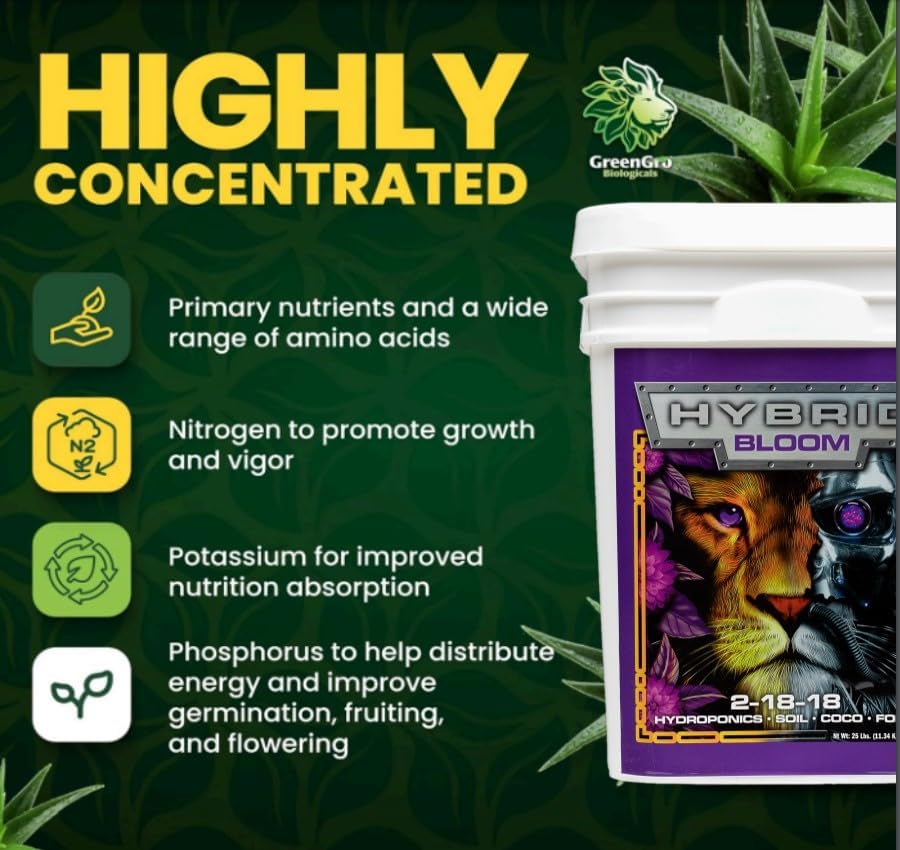 GreenGro Hybrid Bloom 2-18-18 Water-Soluble Fertilizer
