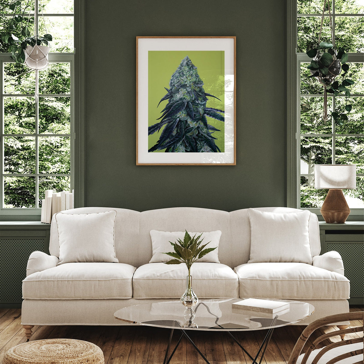 Animal Face Cannabis Strain Art Poster – 18x24" Matte Print