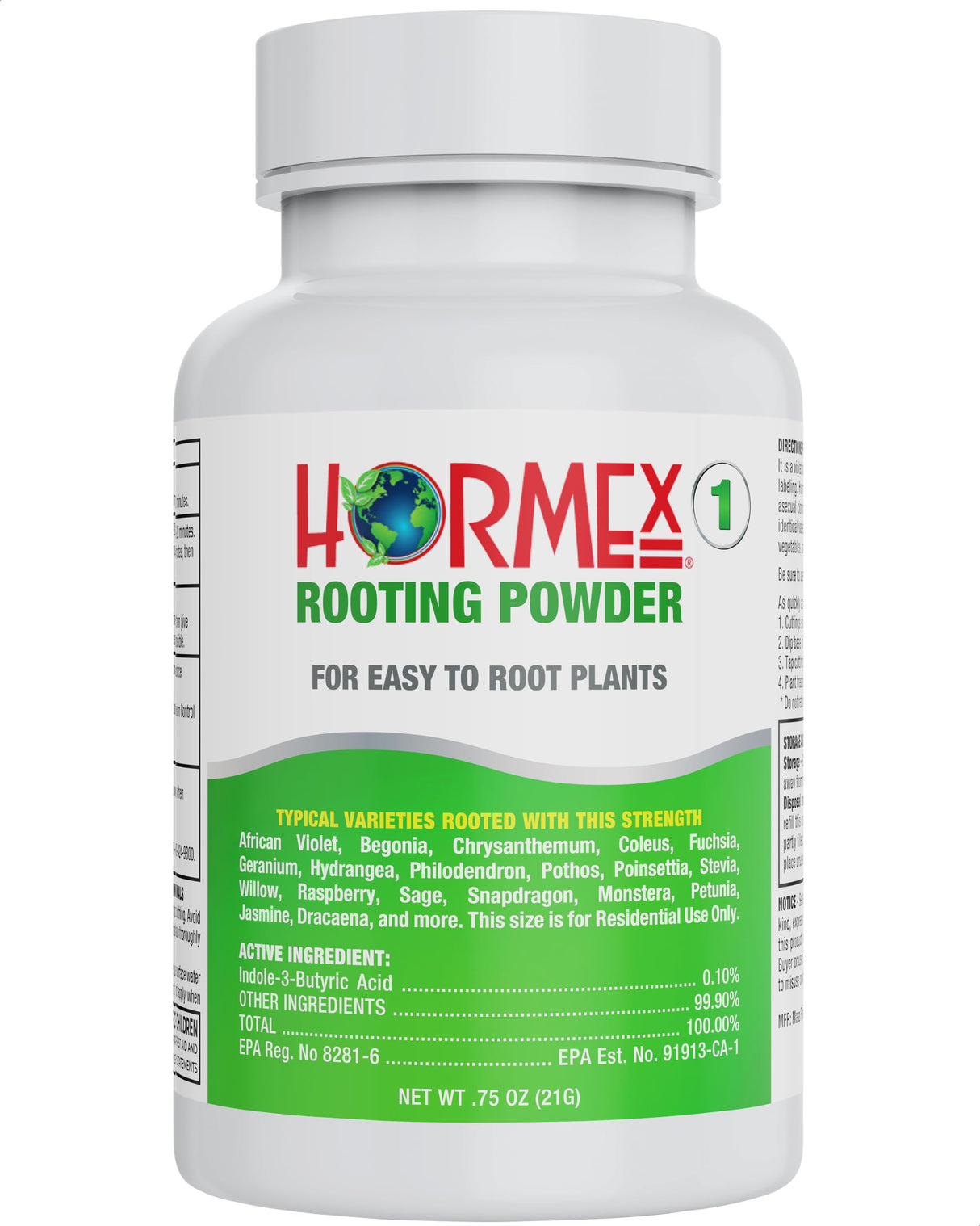 Hormex Rooting Powder #1 (0.10% IBA) – Rooting Hormone for Softwood Cuttings