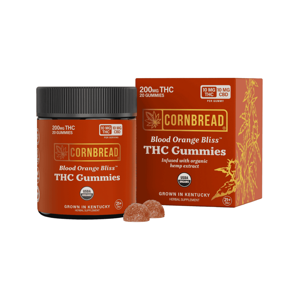 Cornbread Hemp® Blood Orange Bliss THC Gummies, 10mg
