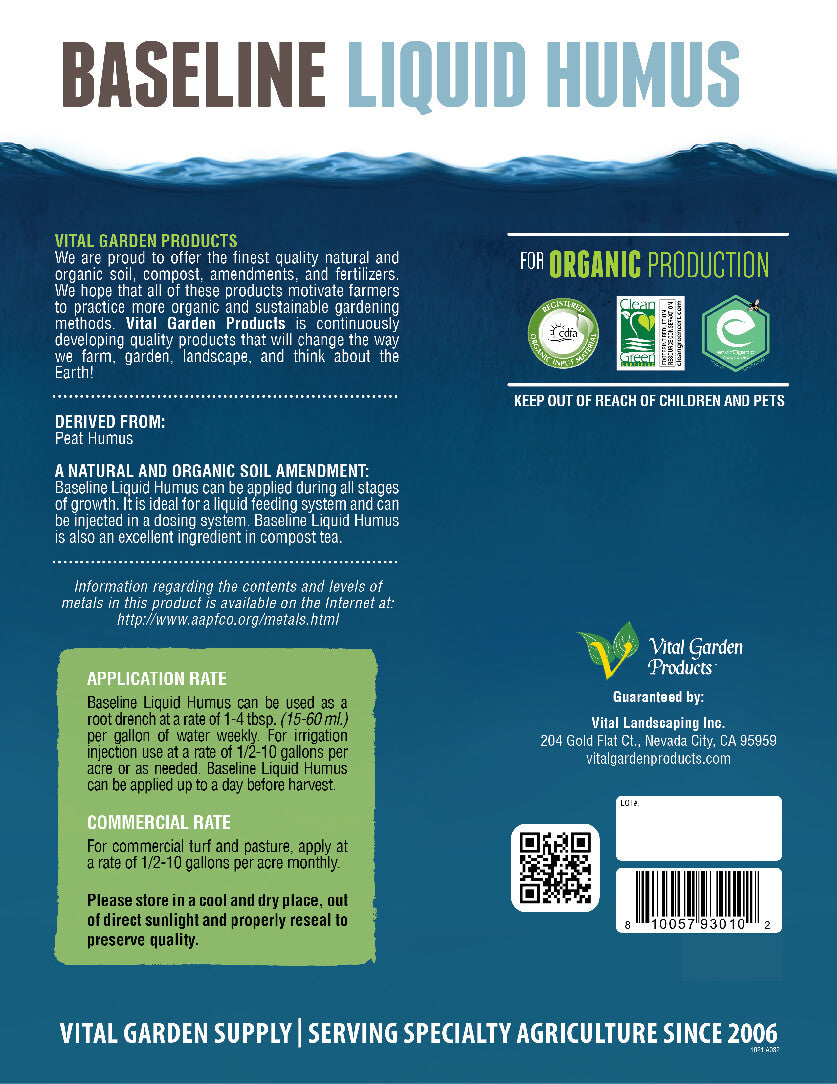 Vital Baseline Liquid Humus – Organic Soil Conditioner & Nutrient Booster