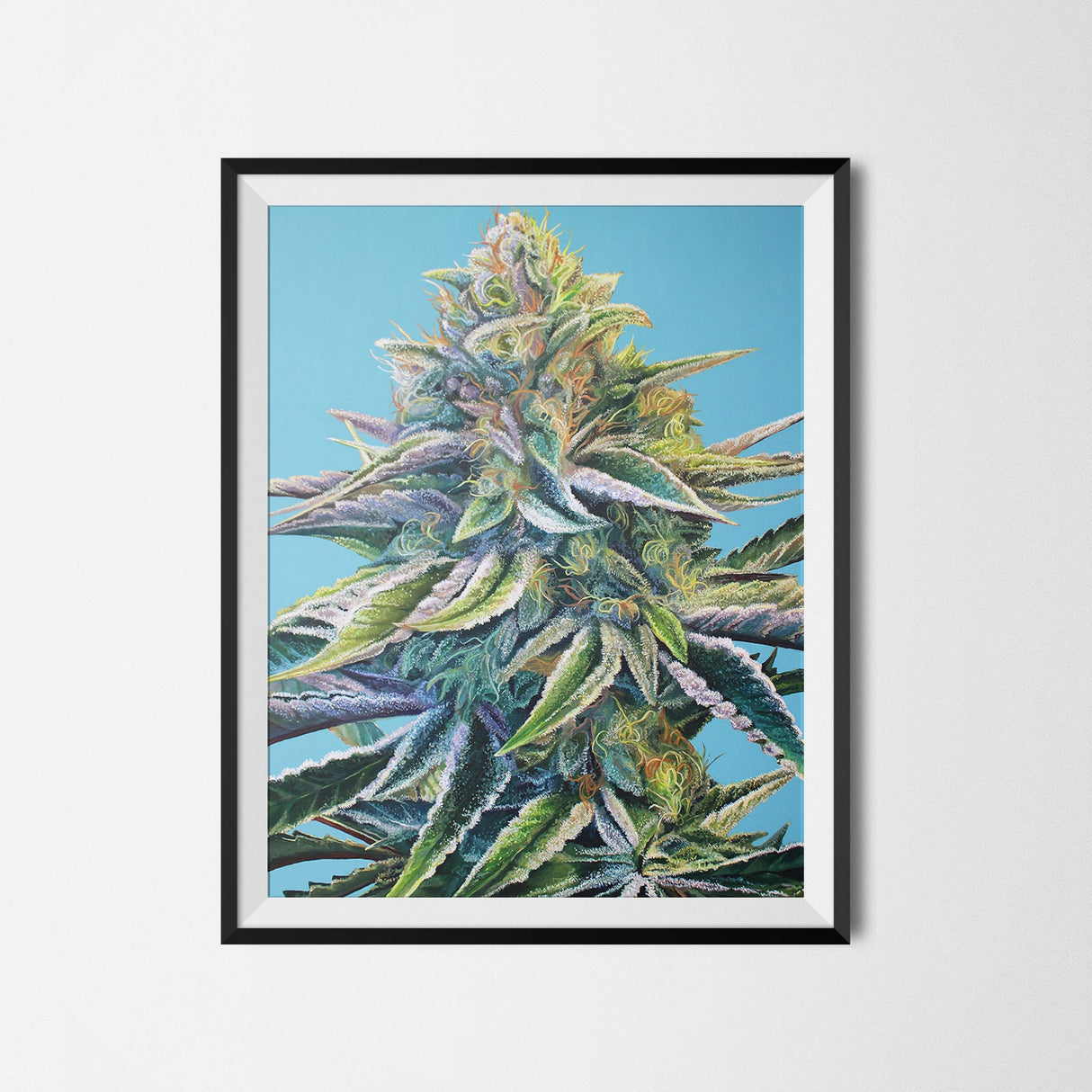 Blue Dream Cannabis Strain Art Poster – 18x24" Matte Print