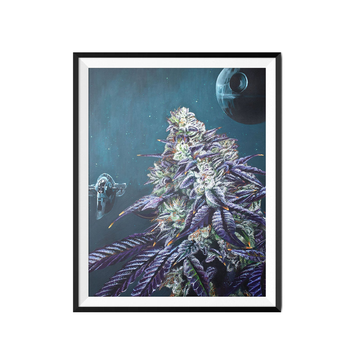 Bubba Fett Cannabis Strain Art Poster – 18x24" Matte Print
