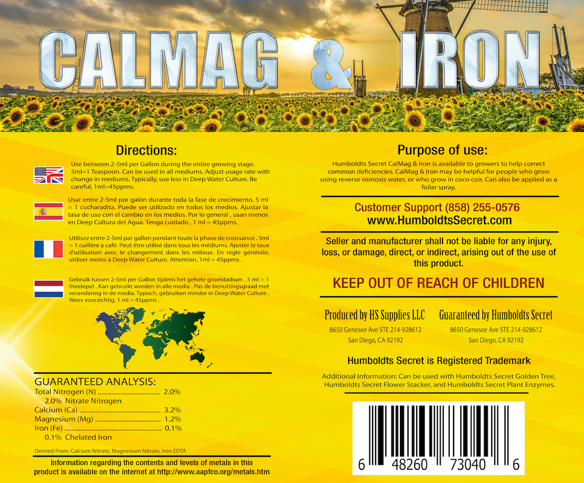 Humboldts Secret CalMag & Iron Plant Supplement