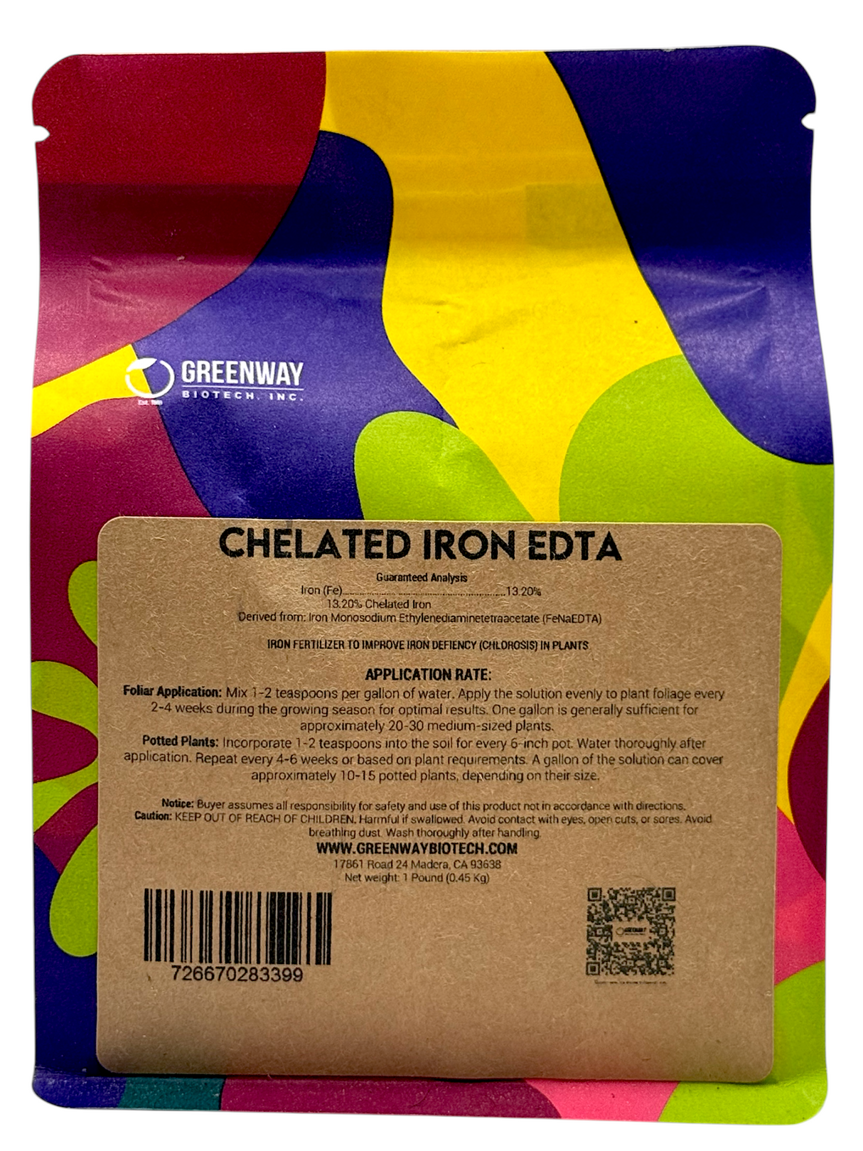 Chelated Iron EDTA 13% Fertilizer – Water Soluble Iron for Plants